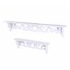 White Carved Pierced Wall Mounted Shelf, Convenient Solution for Small Spaces, Beautiful and   Decor for Living Room, Bedroom, Study, Kid Room,