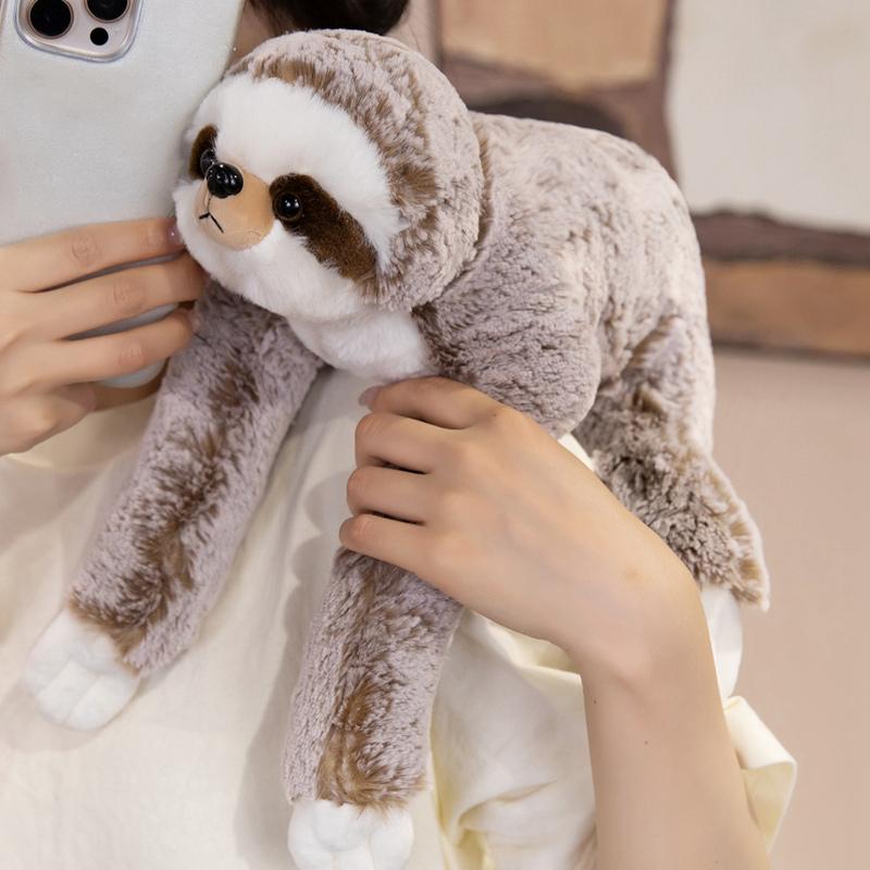 Simulation Cute Sloth Plush Doll Pillow Brown Grey Gibbon Long Arms Sloth Animal Stuffed Toy Home Decoration Gift For Children