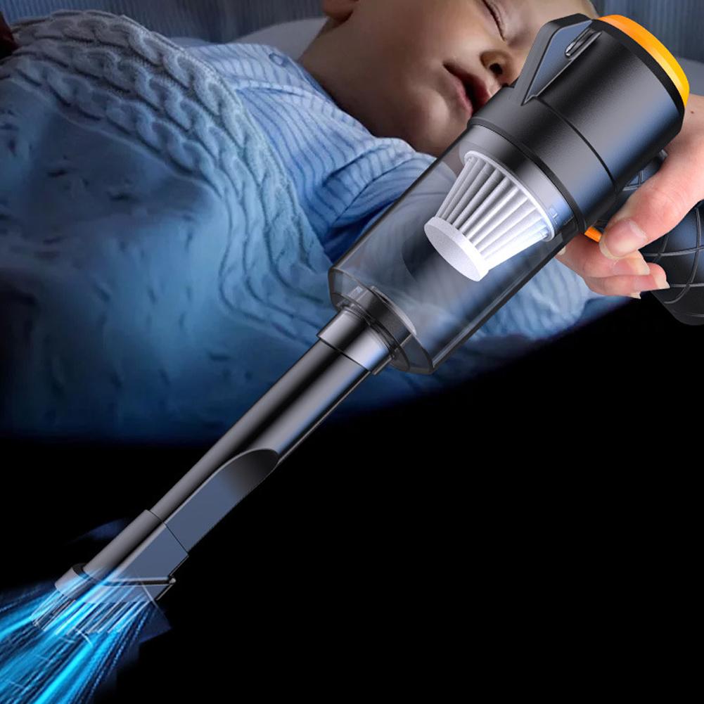 6in1 Car Vacuum Cleaner 3500Pa Powerful Wireless Charging Dual-use Blowing Suction Mini Handheld Vacuum Cleaner For Vehicle