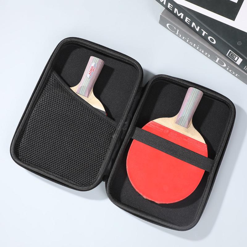 Durable Hard Shell Square Table Tennis Racket Bag - Portable Storage Solution