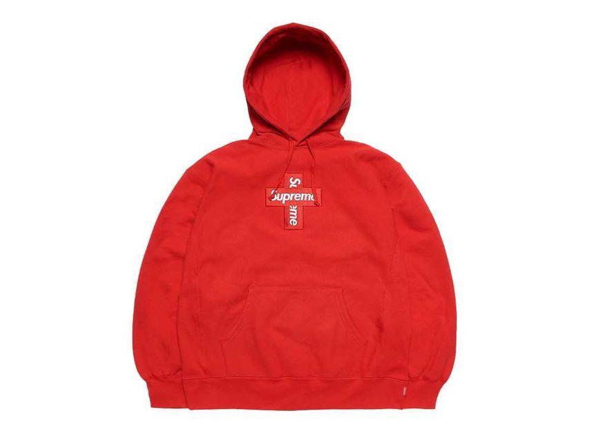 Supreme Cross Box Logo ar kapuci