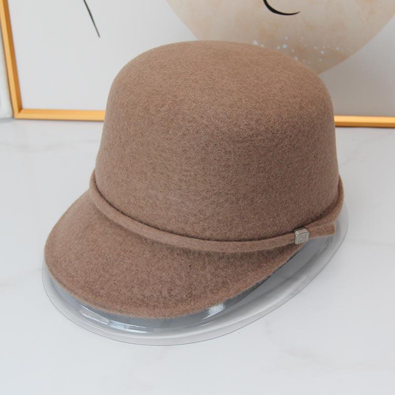 Niche Designer Woolen Hat Women's Autumn and Winter British Top Hat Casual Cap Knight Equestrian Hat