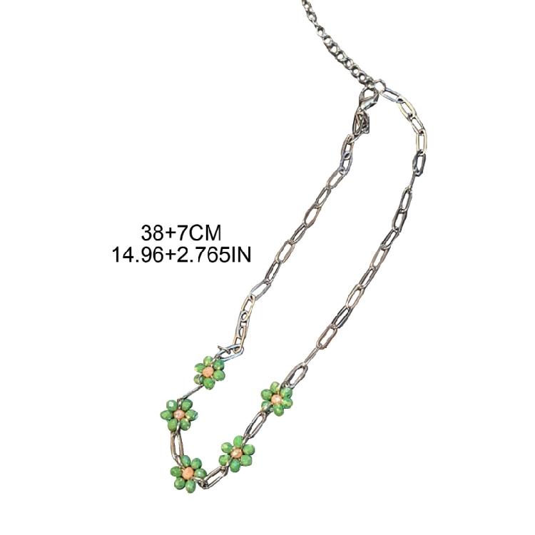 Simple Daisy Flower Charm Necklace Sweet Cool Choker Metal Chain Clavicle Chain