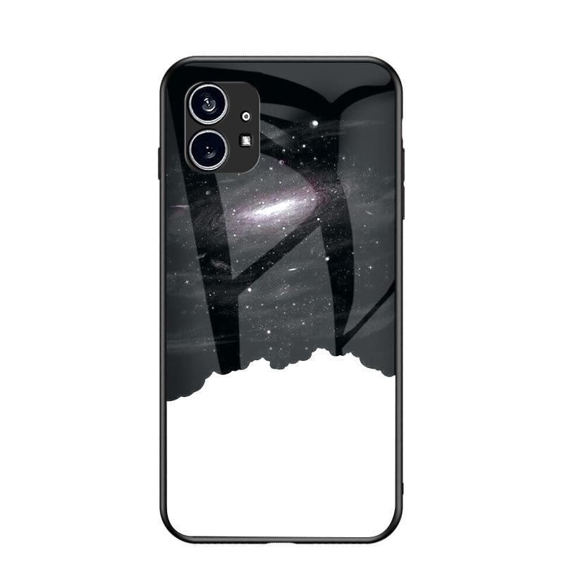 Nothing Phone Starry Sky Glass Case - Soft Edge Protective Cover