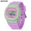 Sanda Multifunctional Waterproof Luminous Square Sport Watch - Fashionable Student Wristwatch