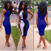 Elegant Colorful Sexy Fashion Bodycon Women Dress Sleeveless Fit Leisure Slim Design