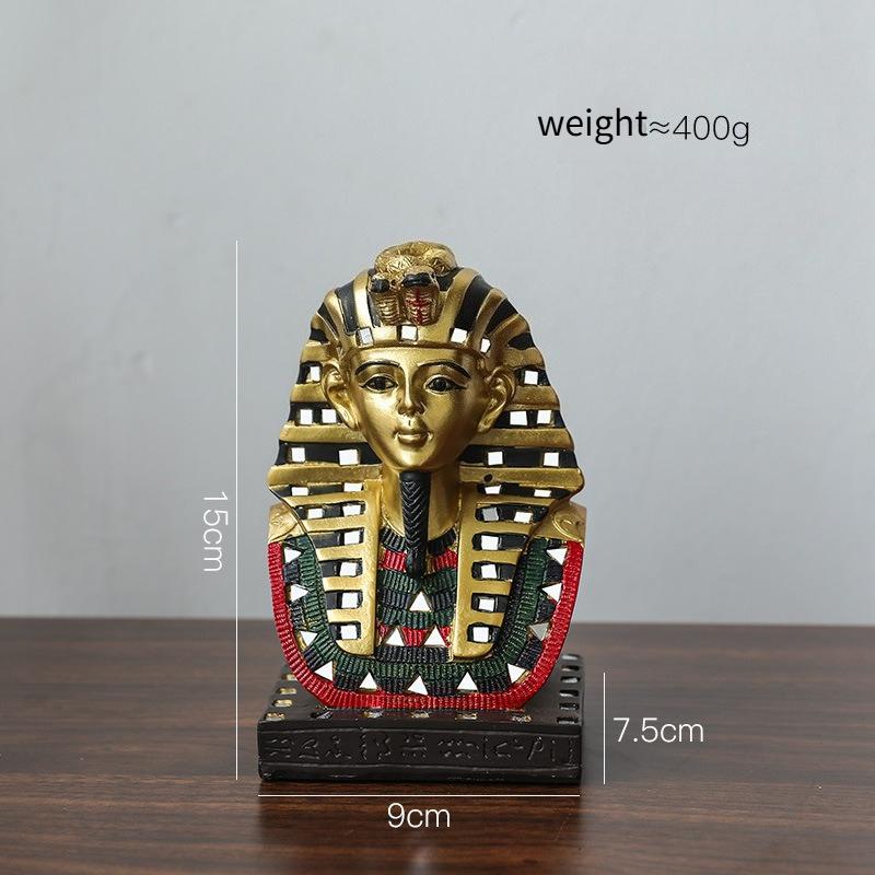 

High quality African retro decorations classic Egyptian pharaoh mummies pyramids lion bodies human faces patches resin crafts