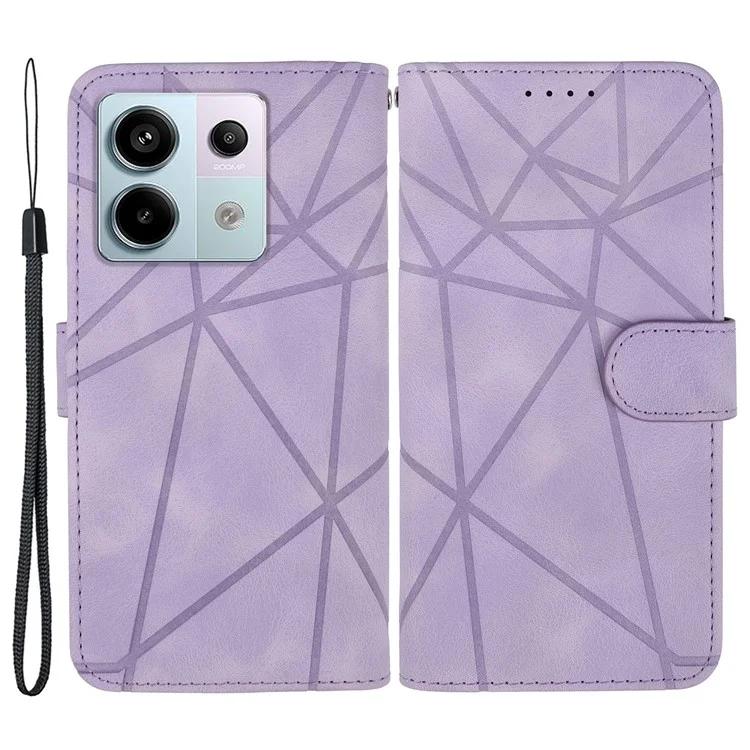 

Для Xiaomi Redmi Note 13 4G чехол с узором из кожи и магнитной застежкой-подставкой