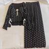 Pigiama da donna con coppe al seno: Set di Tre Pezzi per Primavera, Autunno e Inverno - Stile Chic e Confortevole
