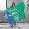 Irregular Geometric Abstract Pattern Flannel printed blanket suitable for all seasons suitable for living office sofa and travel