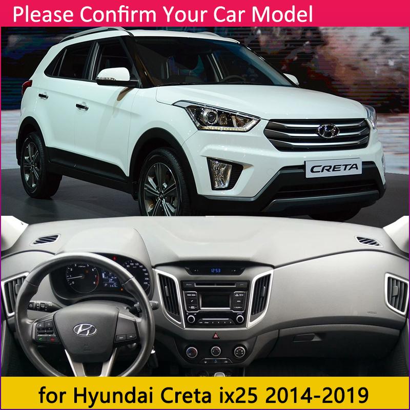 for Hyundai Creta Ix25 2014 2015 2016 2017 2018  Anti-Slip Mat Dashboard Cover Pad Sunshade Dashmat Carpet Car Accessories