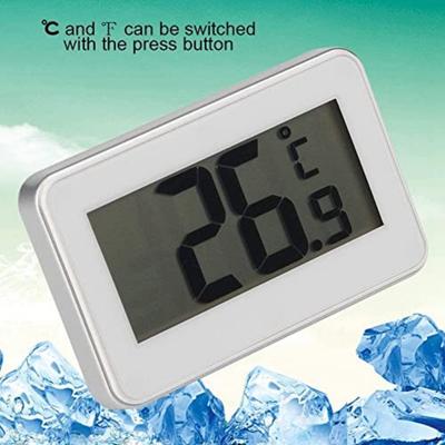 Kühlschrankthermometer, digitales wasserdichtes Thermometer, Kühlschrank- und Kühlschrankthermometer, kalibriert mit großem LED-Display, drei Modi, zum Aufhängen und Stehen