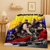 3D Szybcy i Wściekli Vin Diesel Samochód Wyścigowy Koc Flanelowy, Niezwykle Miękki Ciepły Pluszowy Koc na Domową Sypialnię Łóżko Kanapę Pokrowiec Piknik Dzieci