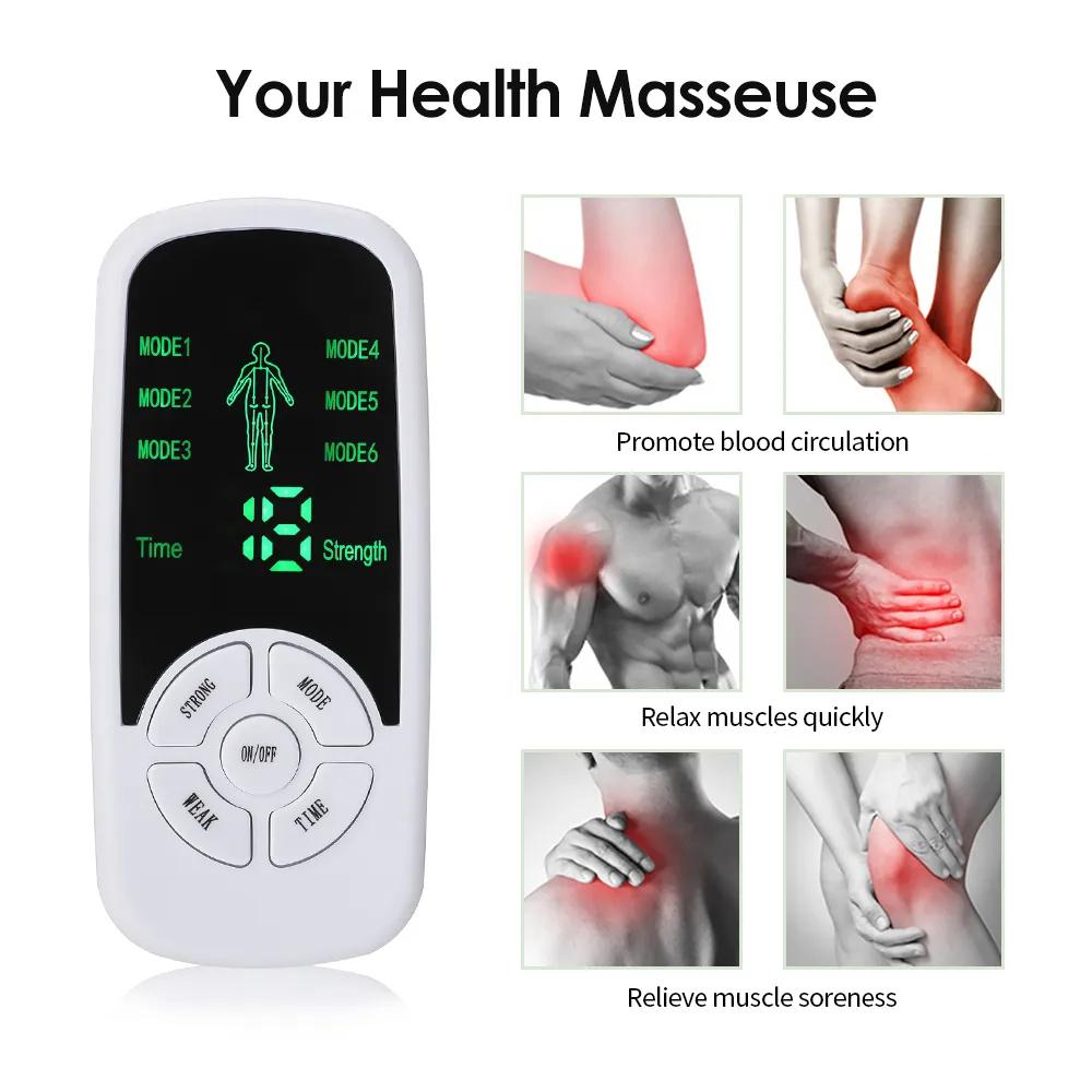EMS Electric Muscle Therapy Massager Stimulator 6 Modes Tens Unit Machine Meridian Physiotherapy Pulse Abdominal Prostate Body Massager