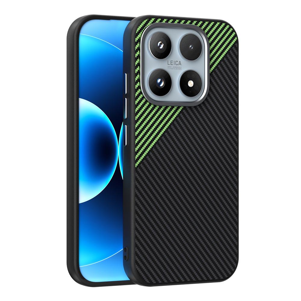 

ABEEL Чехол для Xiaomi 17 Магнитный с текстурой углеродного волокна TPU PC PU Задняя крышка телефона