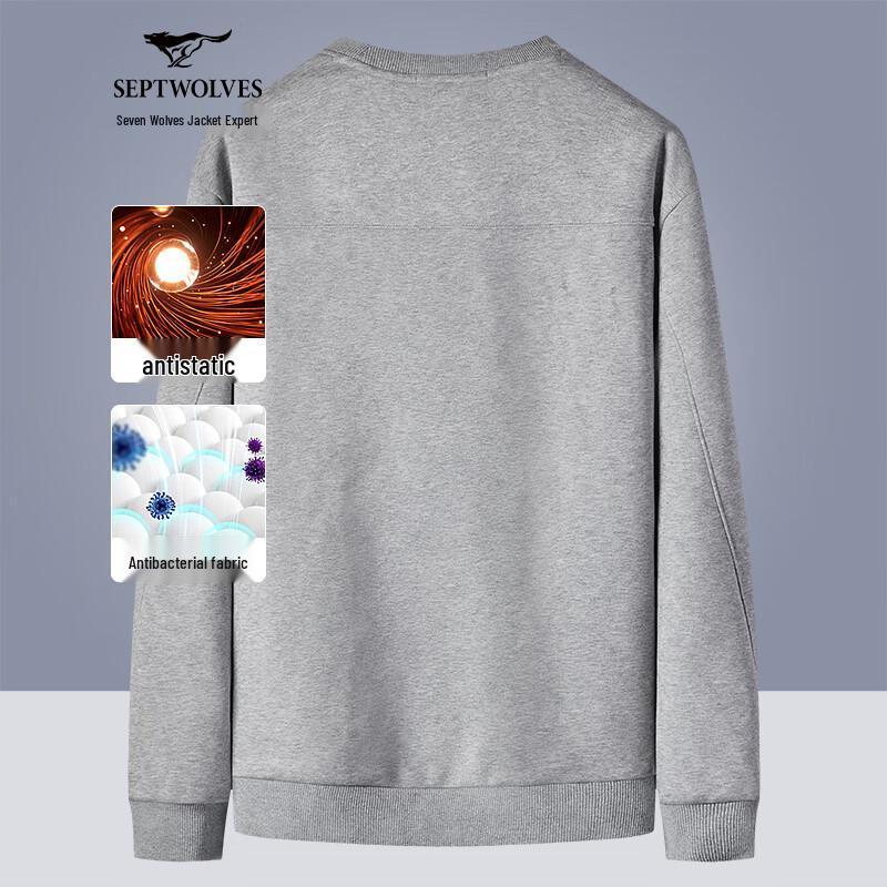 Septwolves Men s Casual Long-Sleeve Round Neck Tee XL