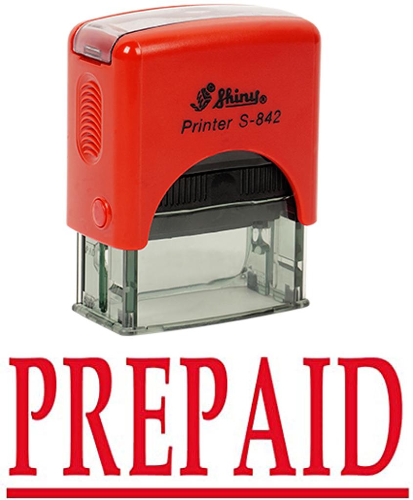 PREPAID Self Inking Rubber Stamp Custom Shiny Office Stationary Stamp