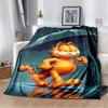 Garfield Cartoon Lazy Cat Print Soft Flannel Throw Blanket Warm Sofa Couch Bed Home Decor Cover For Classic Cartoon Fans