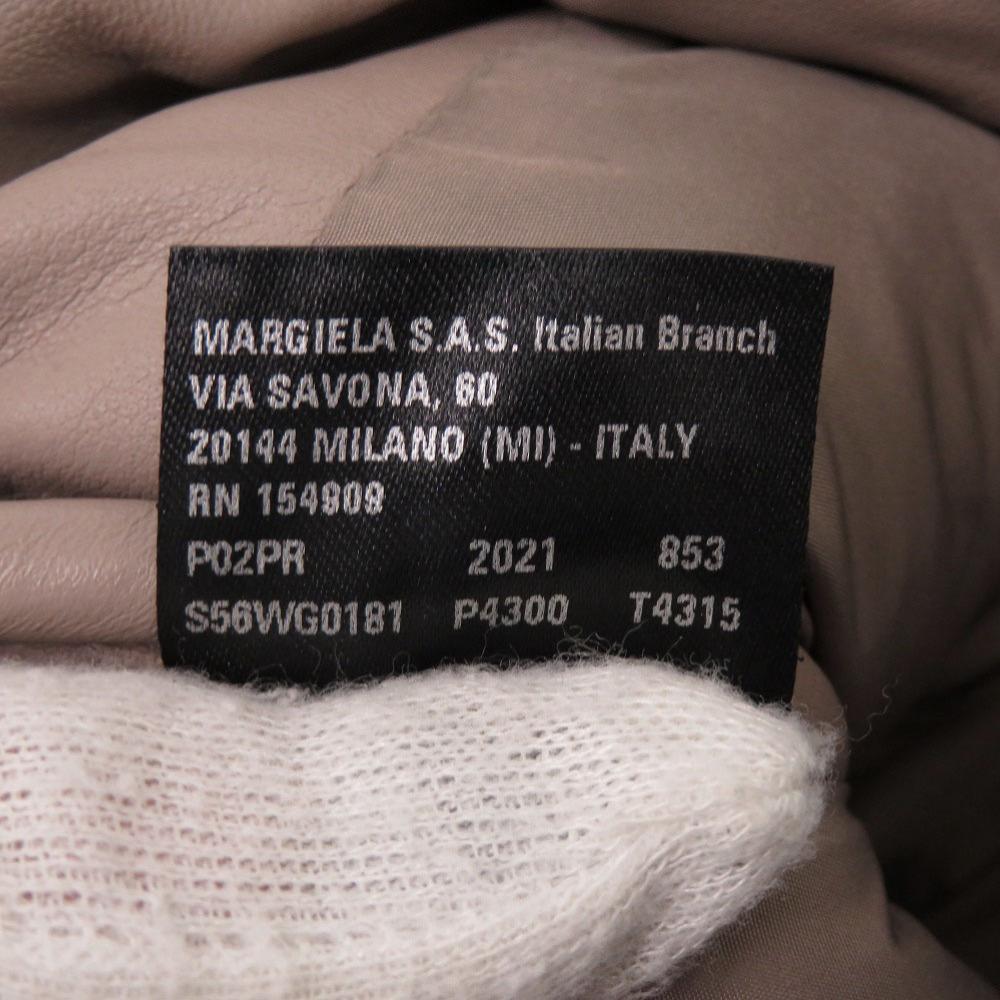 Used AUTHENTIC Maison Margiela S56WG0181 Glam Slam Mini Flap Morve Sheep leather