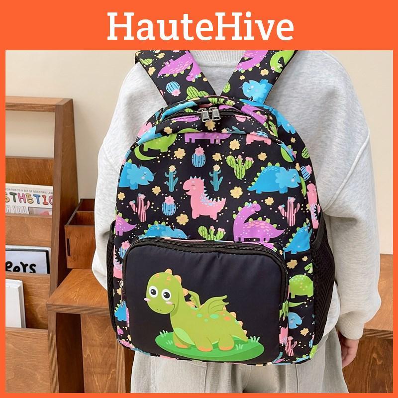 Nursery School Attractive Backpack Children Adorable Dinosaur Design Feel Cozy