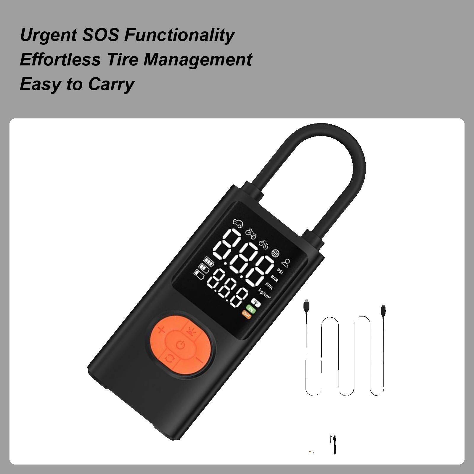 Portable Tire Inflator Car Air Compressor Rechargeable Light Tire Inflator With Digital Pressure Gauge For Truck Bike Ball CHINA