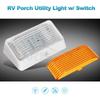 Rectangle LED Porch Light with On/Off Switch, Exterior Utility Light Fixture Cov
