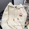 Korean Style Embroidered Dog Hoodie for Women - Cute, Retro, Age-Reducing, Plus Velvet, Autumn/Winter.