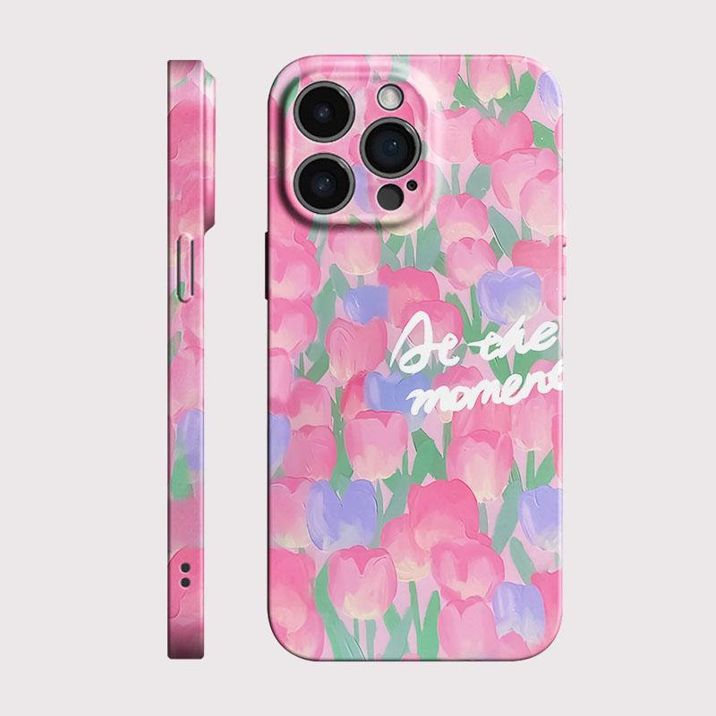 Tulip Flower Phone Case for Oppo Reno14 Reno13 Reno12 Reno11 Reno10 Reno8 Reno7 Reno6  F Z T SE Pro 4G 5G Glossy Film Hard PC