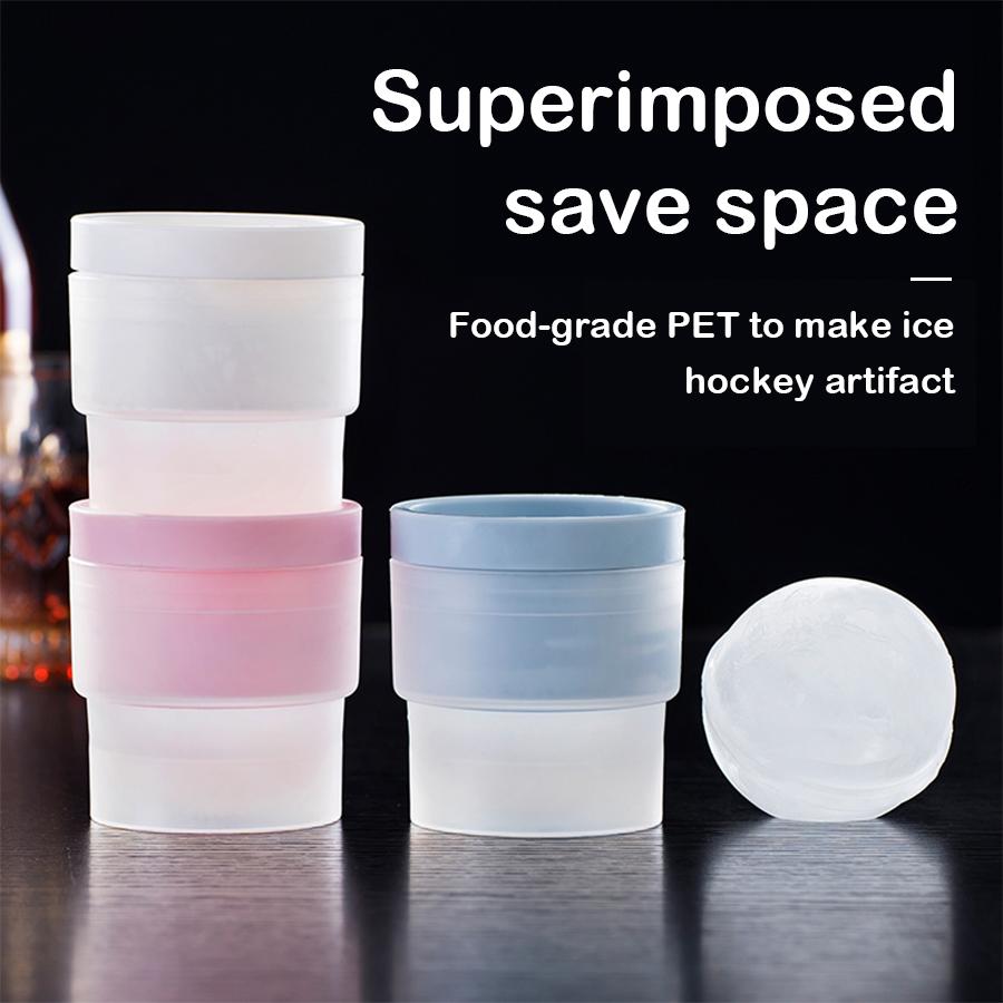 Whiskey Silicone Round Ice Hockey Mold Maker Large Spherical Ice Cube Ice Tray Grinder Suitable for Bar Home Kitchen Supplies