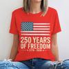 250 Years of Freedom 1776 2026 T Shirt Women Vintage US Flag Graphic Tee Casual Short Sleeve 4Th of July 250Th Anniversary Top