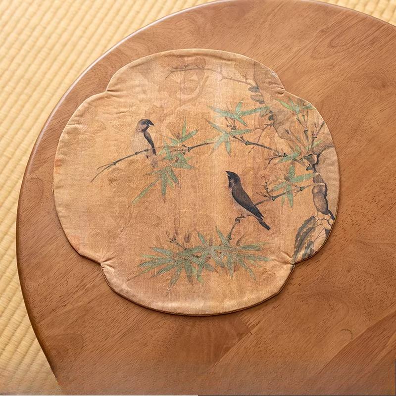 Chinese Style Bird Tea Towel Household Dry Tea Table Mat Zen Spirit Linen-cotton Teaset Mat Tea Ceremony Accessories Teaware