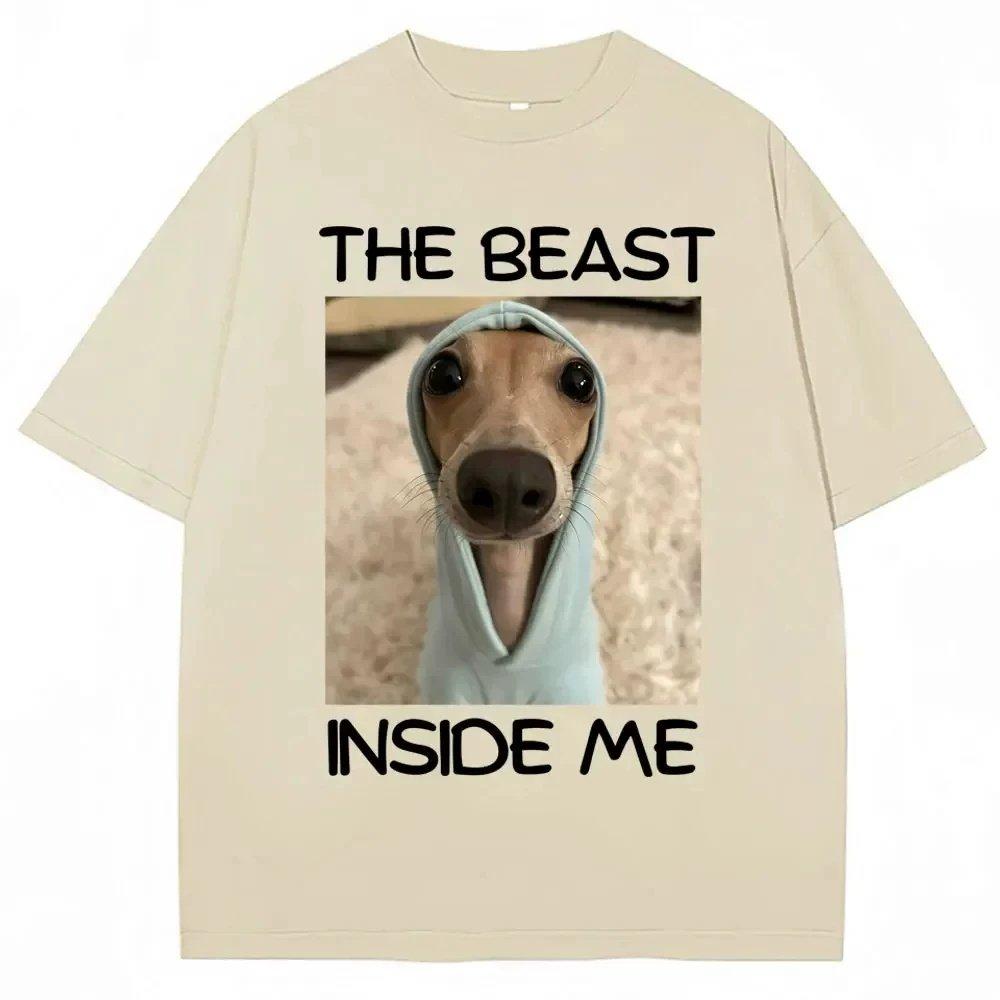 Funny Monster Dog Short-Sleeved T-Shirt Creative Shirt Unisex Kids Adults - Unique Design Graphic Tee for Men Women