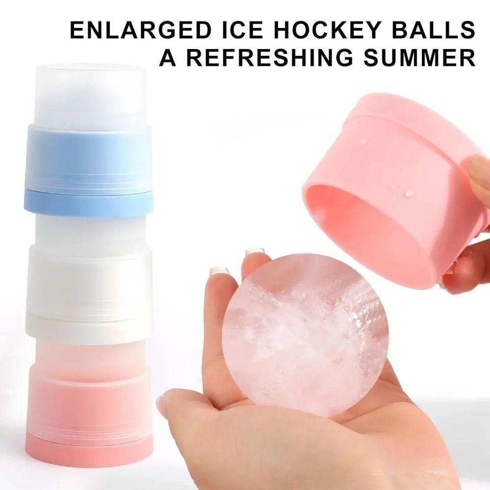 5PCS Large Silicone Ice Ball Mold Round Ice Ball Soft Ice Maker Easy Demoulding Reusable Ice Cube Machine For Whiskey