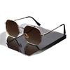 New Vintage Square Sunglasses Women Metal Frame Geometric Sun Glasses Outdoor Camping Cycling Fishing Fashionable Sunnies