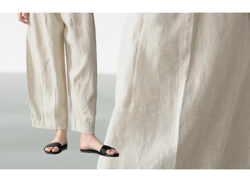 Pantaloni Casual da Donna 100% Lino Puro - Nuova Collezione Primavera/Autunno 2026, Traspiranti, Ampi, Gamba Dritta.