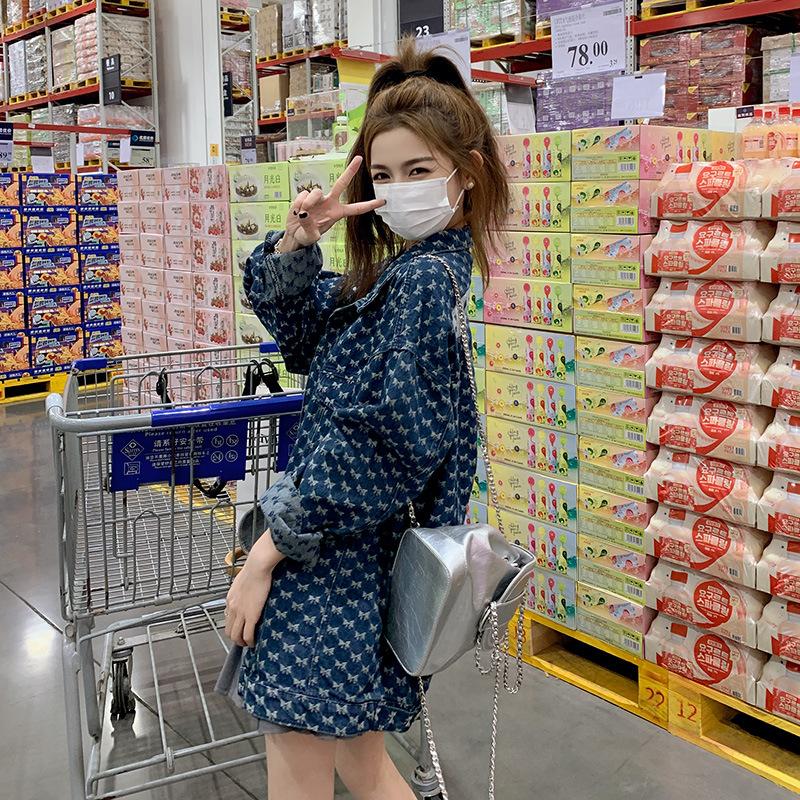 

Женская новая цветочная свободная куртка большого размера в гонконгском стиле с вышивкой и рукоделием для повседневной носки для женщин XL