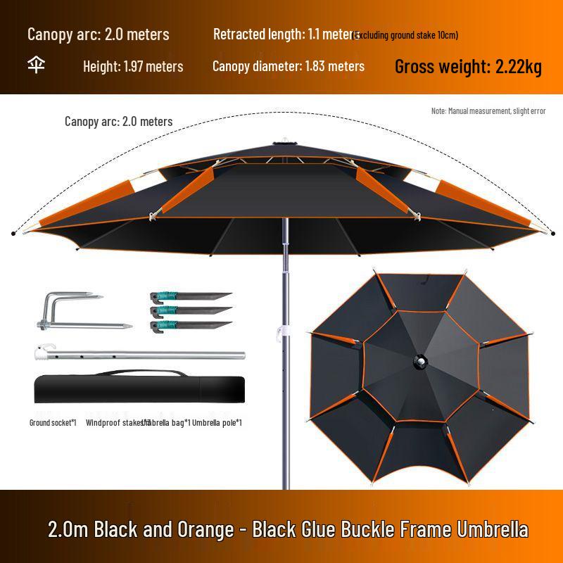 Foldable Fishing Umbrella: Enlarged, Thickened, Sun