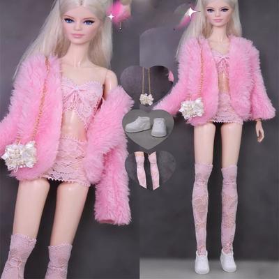 Casual Wears Doll Dresses Elegant 30cm Doll Clothes New Plush Coat 11.5" Doll/1/6 BJD Dolls