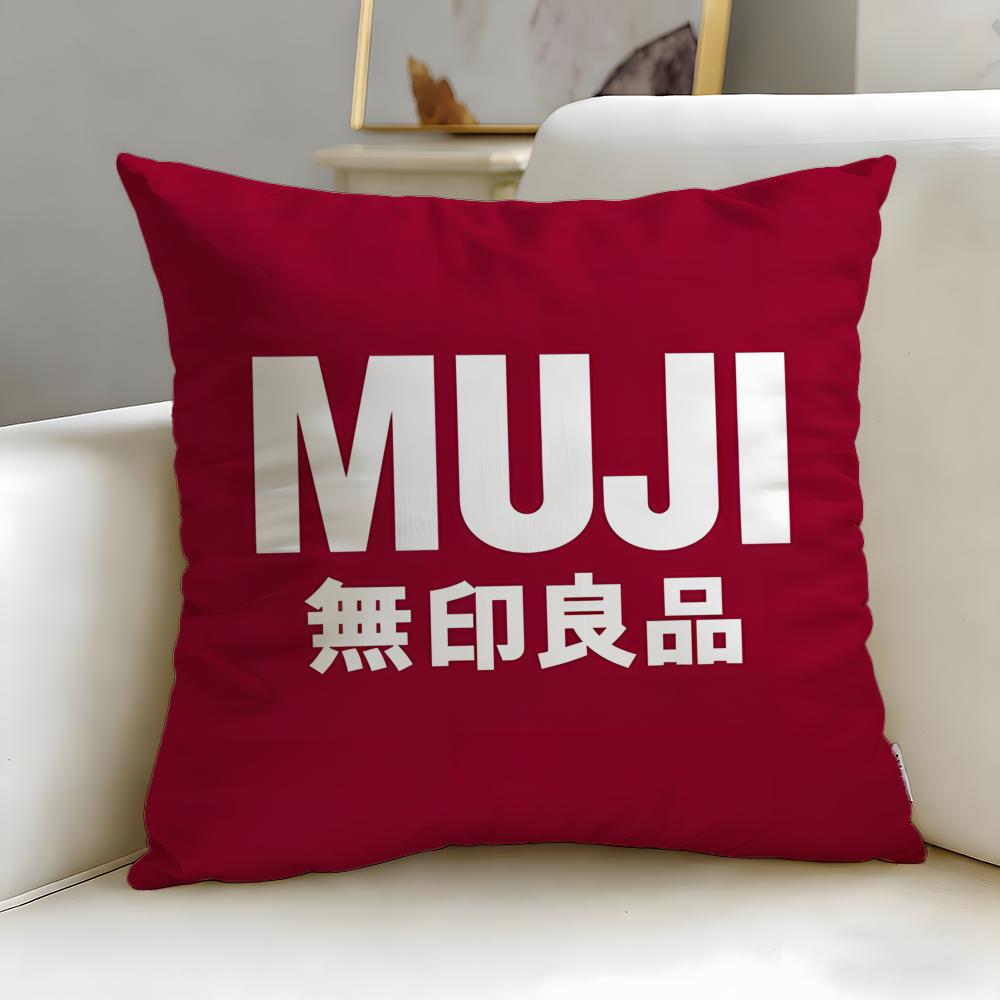 classic lifestyle brand MUJI Cushion Cover Soft & Easy-Wash Pillow Case – Versatile for Couch, Bed, Travel and Office