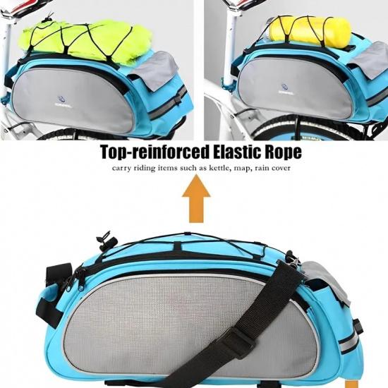 Fahrradtasche Gepäckträgertasche Universelle Fahrrad-Satteltasche mit abnehmbarem Schultergurt Große Kapazität Fahrrad-Aufbewahrungstasche