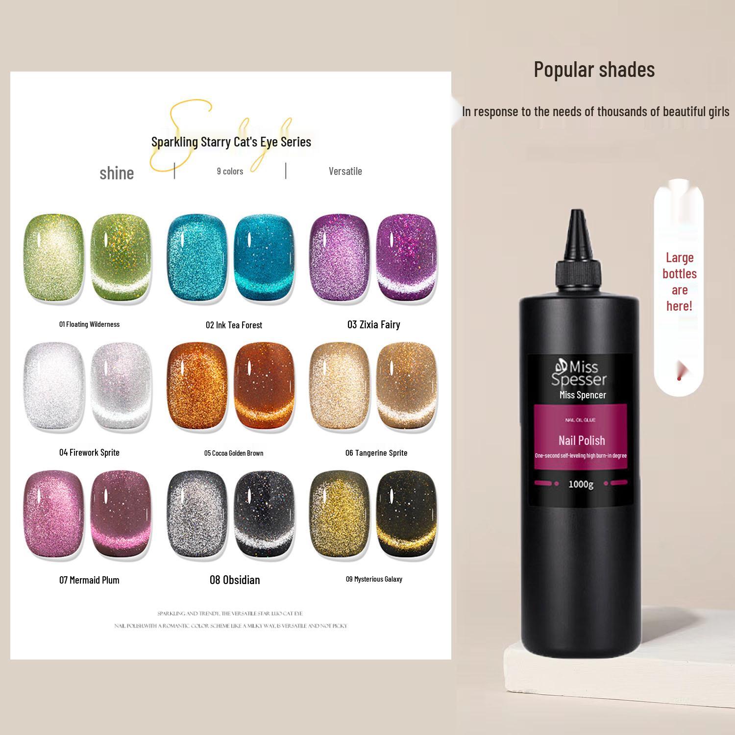 

2025 Starlight Cat Eye Nail Polish Gel: Super Flash Crystal for Spring/Summer