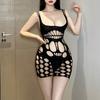 Wholesale High Quality Female Sexy Fishnet Bikini Skirt Underwear Mesh Bodystocking See Through Open Crotch Bodysuit
