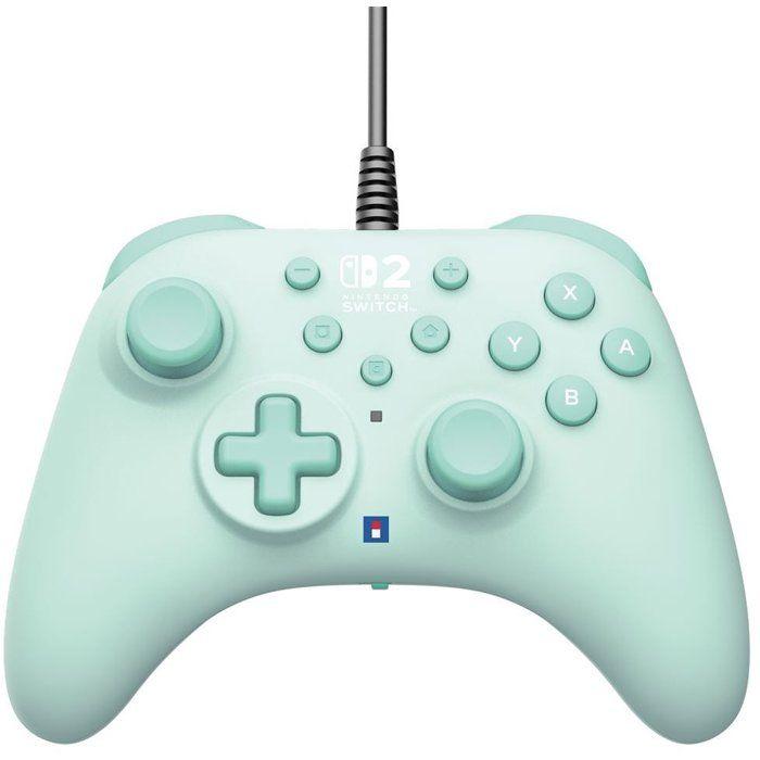 Manette de jeu - Nintendo Switch et Switch 2 - Filaire - Vert - Horipad Turbo - Boutons arriere programmables - Hori