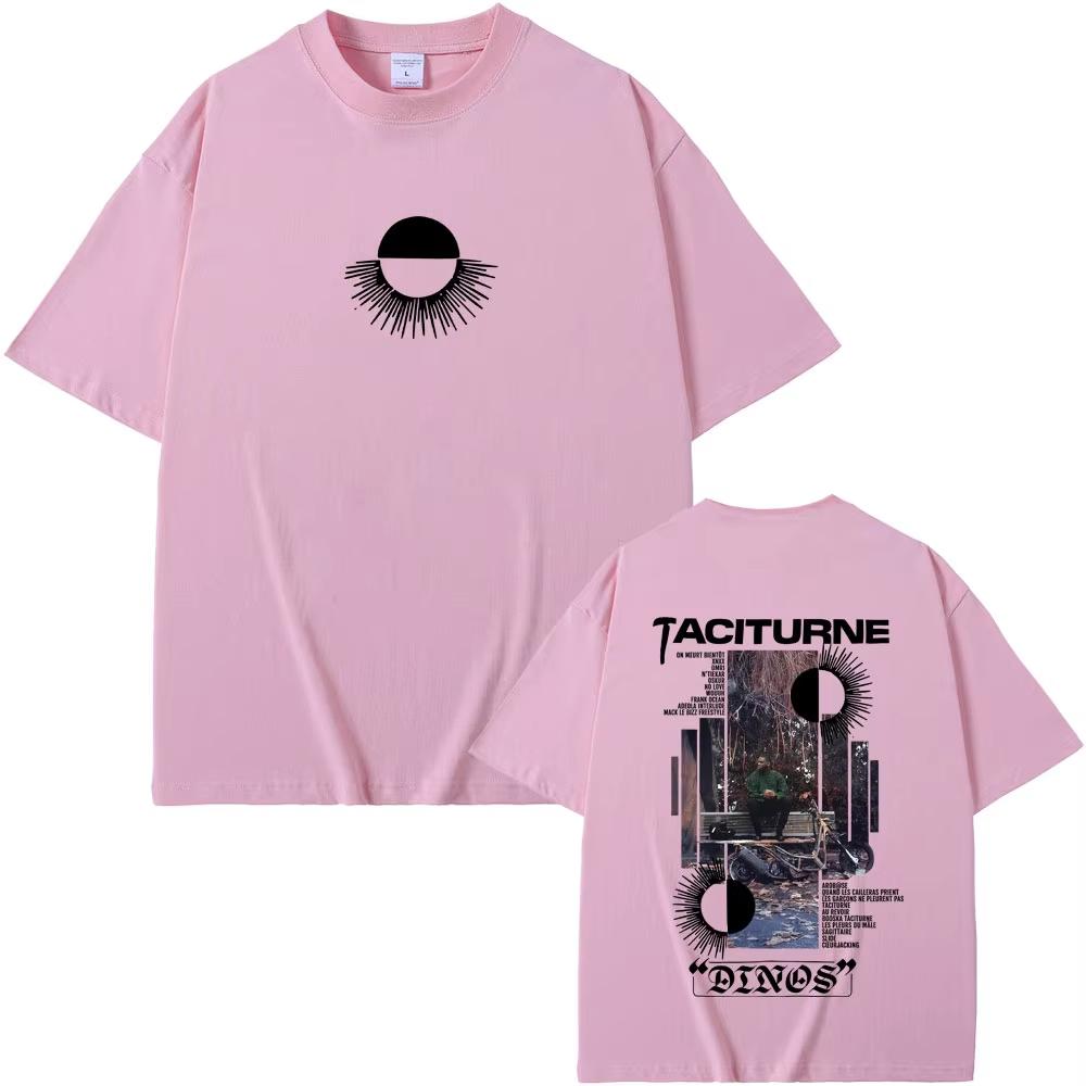 Rapper Dinos Taciturne Merch Tshirt Men Women Hip Hop Fashion Casual Short Sleeve T Shirts Male Casual Retro Cotton Tshirts