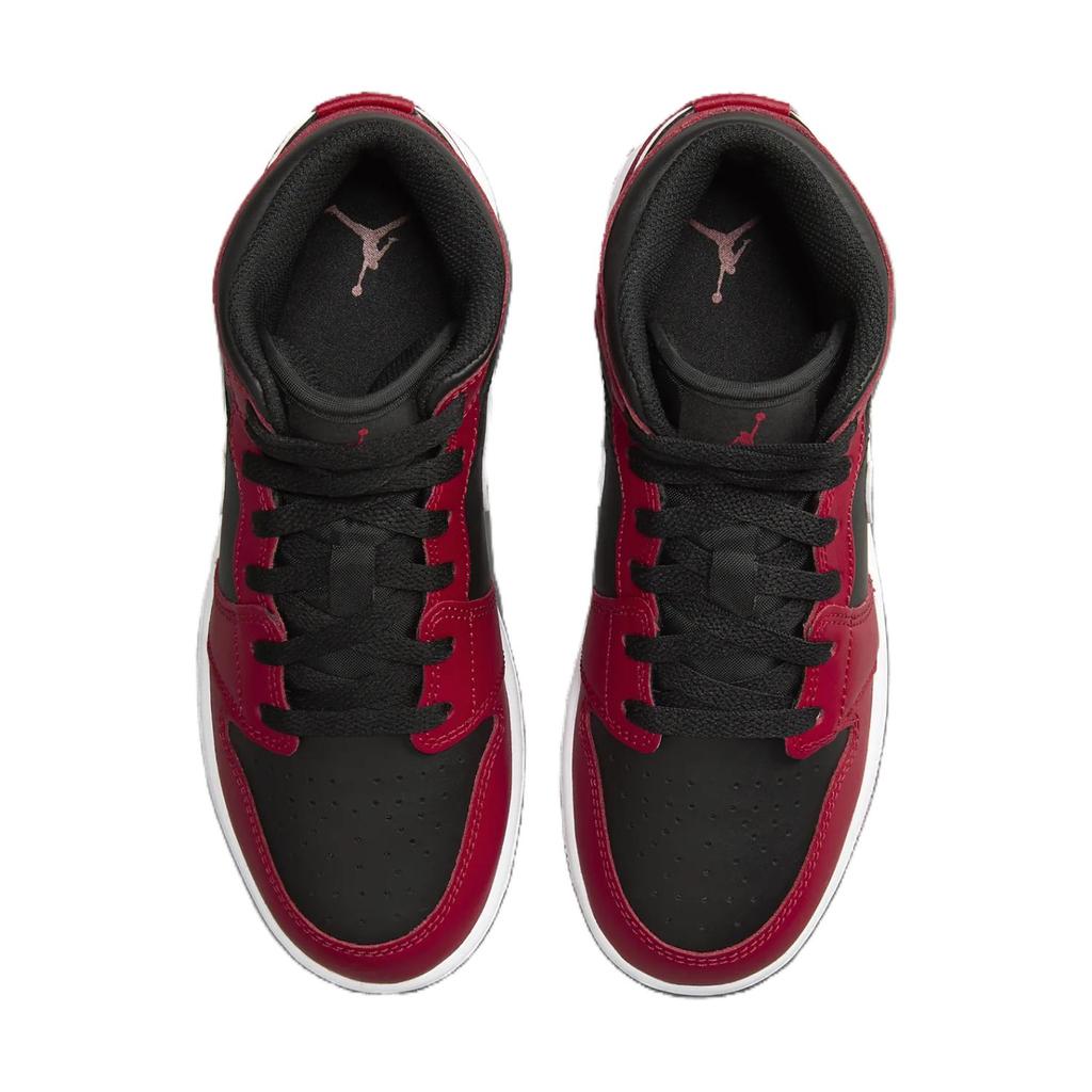Air Jordan 1 Mid GS Gym Red Black White Kids Sneakers DQ8423-061