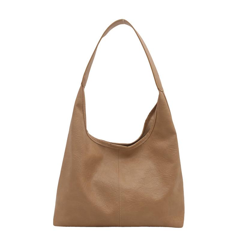 Fashion large-capacity bag women's autumn personalized shoulder bag texture is popular today, retro bucket bags