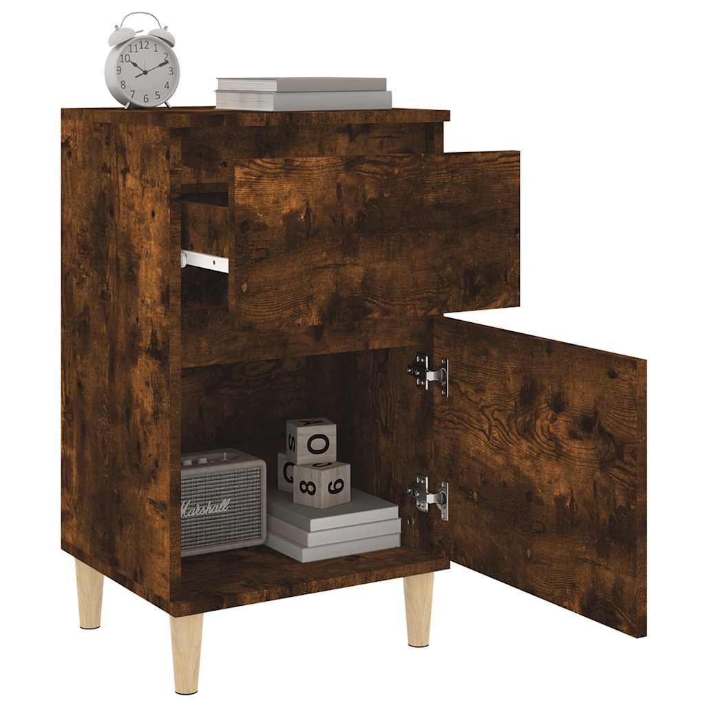 Nightstands 2 Pcs Smoked Oak 40 X 35 X 70 Cm