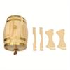 0.66 Gallon Pine Wood Wine Barrel – Vintage Barrel with Stainless Steel Hoops & Faucet – Home Brewing & Party Dispenser – Natural Wood