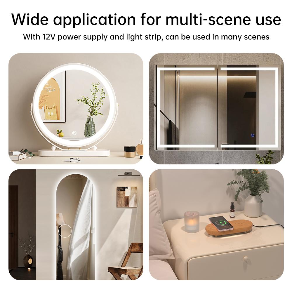 DC 5-12V Intelligenter Touch-Schalter Hauslichtschalter LED Duale Farbtemperaturregelung Einbaupanel Badezimmerspiegel Sensorschalter