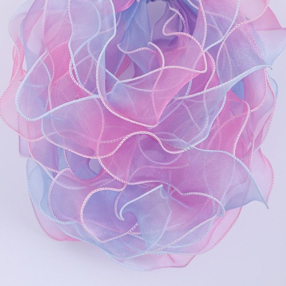 10 Yards Length Organza Ribbon Gradient Colored Lace Ribbon Ribbons Satin Ribbon  Bow Material